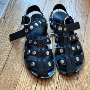 rag & bone Beau Studded Leather Fisherman Sandal - Size 36 (6) - NWOB